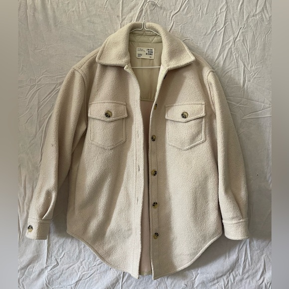 Jackson Rowe Cream Sherpa Shacket - Picture 2 of 5